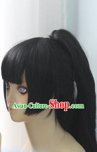 Chinese Traditional Cosplay Hair Wigs Ancient Female Swordsman Wig Sheath Hair Accessories for Women