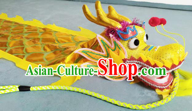 Chinese Folk Dance Dragon Dance Competition Yellow Dragon Head Traditional Dragon Dance Prop for Adult