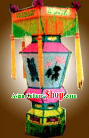 Chinese Traditional Painting Lotus Palace Lantern New Year Hanging Lamp Lantern Festival Lamp