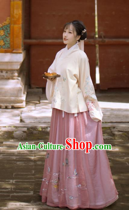 Traditional Chinese Ming Dynasty Replica Costumes Ancient Nobility Lady Hanfu Blouse and Dress for Women
