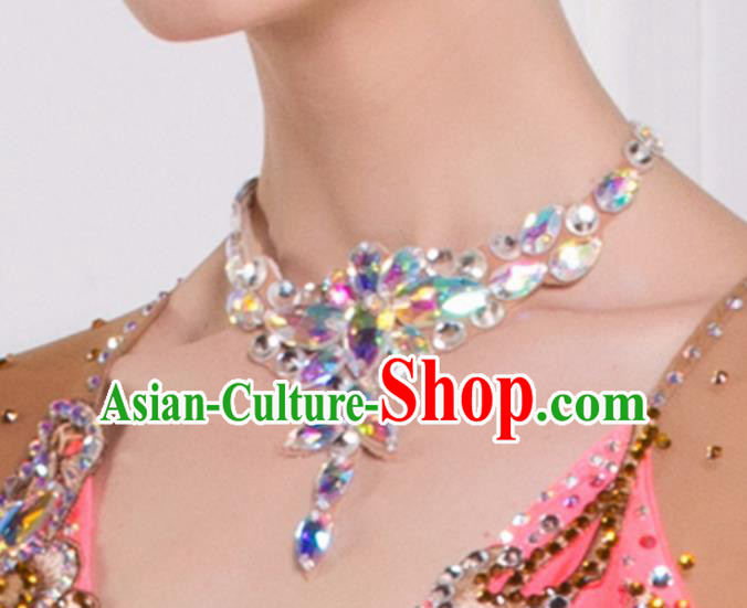 Handmade Latin Dance Competition Necklace International Rumba Dance Accessories for Women