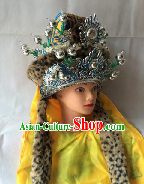Chinese Beijing Opera Emperor Hat Traditional Peking Opera Imperator Headwear for Men