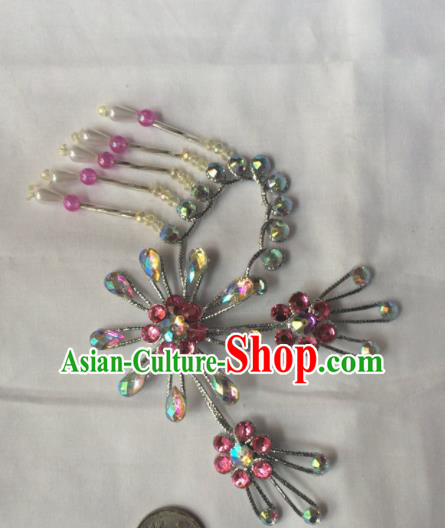 Chinese Beijing Opera Diva Hair Claw Hairpins Traditional Peking Opera Hair Accessories for Women