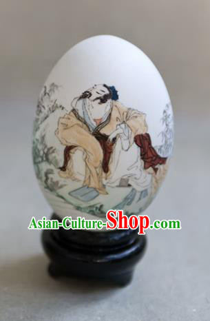 Chinese Wonder Hand Painted Zhong Ziqi Colorful Egg