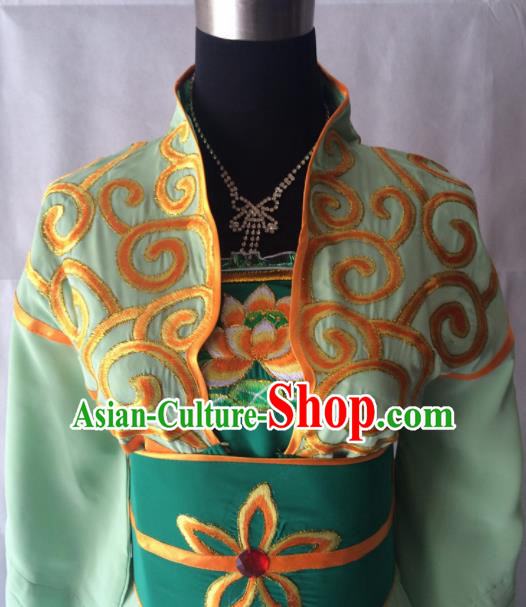 Chinese Beijing Opera Queen Green Dress Traditional Peking Opera Empress Costume for Women
