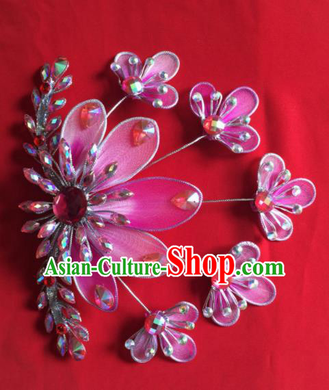 Chinese Beijing Opera Princess Hair Claw Hairpins Traditional Peking Opera Diva Hair Accessories for Women