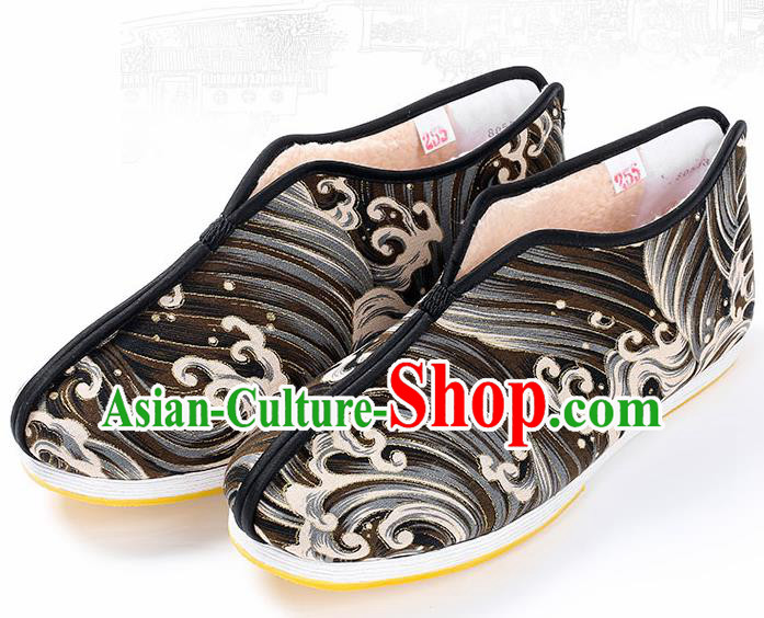 Chinese Traditional Handmade Cloth Shoes National Multi Layered Cloth Shoes for Men