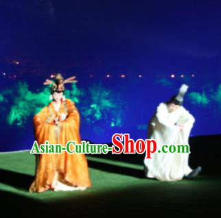 Chinese Impression Da Hong Pao Dance Stage Show Emperor and Empress Costumes for Women for Men