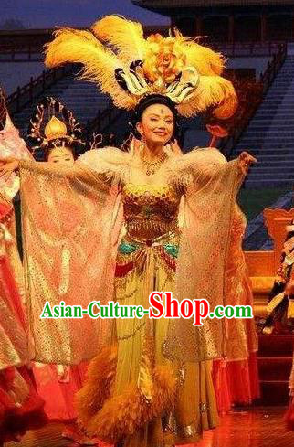 Chinese The Long Regret Tang Dynasty Court Dance Dress Stage Performance Costume for Women