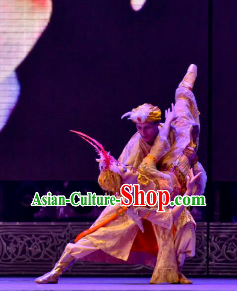 Chinese Back to the Silk Road Kazak Nationality Ethnic Stage Performance Dance Costumes for Women for Men