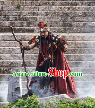 Chinese Love Song of Lijiang Ancient Donald Stage Performance Dance Costume for Men