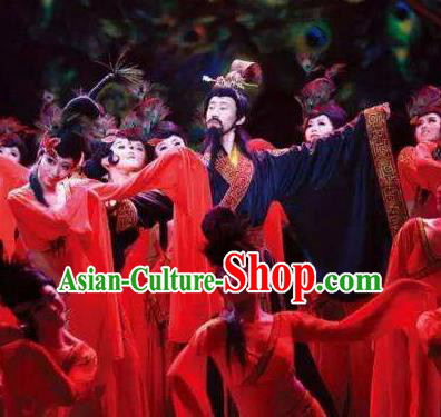 Chinese The Romantic Show of Tanhe Stage Performance Scholar Dance Costume for Men