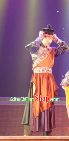 Chinese Back to Song Dynasty Young Hero Stage Performance Dance Costume for Men