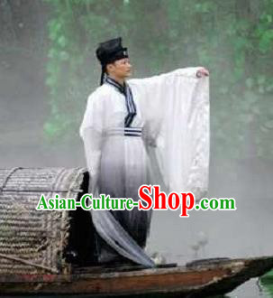 Chinese Road Solutions Dujiangyan Scholar Stage Performance Dance Costume for Men