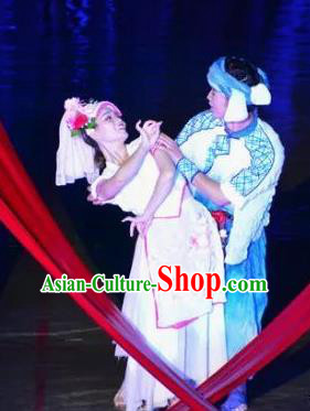 Chinese Dushan Ceremony Bouyei Nationality Dance Stage Performance Costume for Men