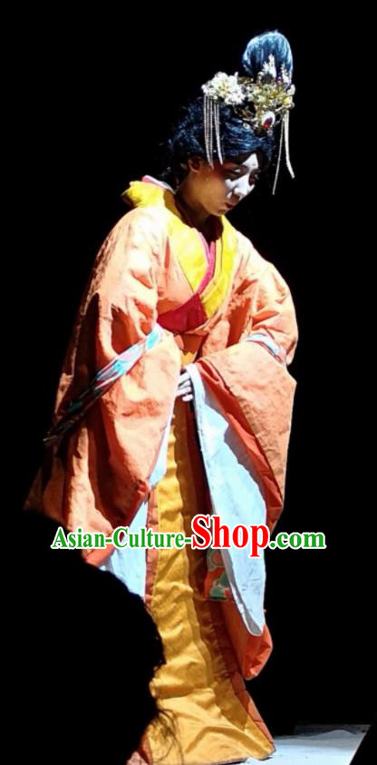 Chinese Encore Dunhuang Han Dynasty Queen Dance Dress Stage Performance Costume and Headpiece for Women