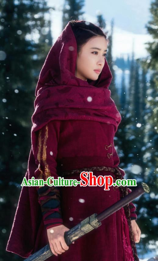 Drama Ever Night Chinese Ancient Tang Dynasty Female Swordsman Ye Hongyu Red Costumes for Women