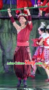 Chinese Phoenix Timeless Love Miao Nationality Clothing Stage Performance Dance Costume for Men
