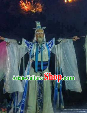 Chinese Dream Of Tao Ancient Swordsman Taoist Priest Clothing Stage Performance Dance Costume for Men