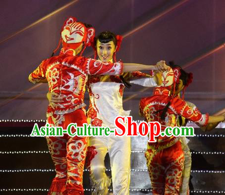 Chinese The Dream Of The Beibu Gulf Folk Dance Dress Stage Performance Costume and Headpiece for Women