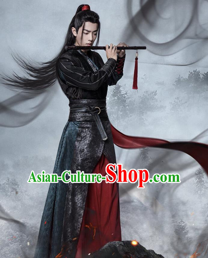 Chinese Drama The Untamed Ancient Swordsman Wei Wuxian Xiao Zhan Black Costumes for Men