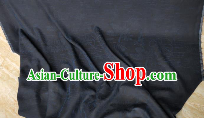 Traditional Chinese Classical Pattern Royalblue Gambiered Guangdong Gauze Silk Fabric Ancient Hanfu Dress Silk Cloth