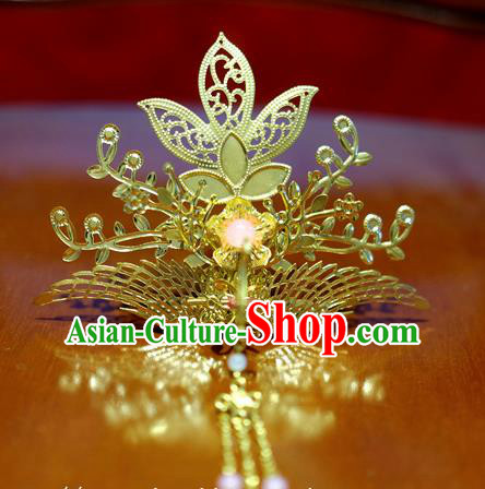 Chinese Traditional Ancient Court Queen Phoenix Hair Crown Hairpins Classical Hanfu Hair Accessories for Women