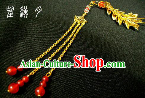 Chinese Ancient Court Queen Phoenix Tassel Hairpins Traditional Classical Hanfu Hair Accessories for Women