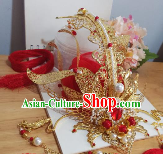 Traditional Chinese Classical Phoenix Coronet Hairpins Ancient Hanfu Hair Accessories for Women