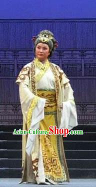 Traditional Chinese Henan Opera Seven Swords Costumes Old Countess Dress and Headwear for Women