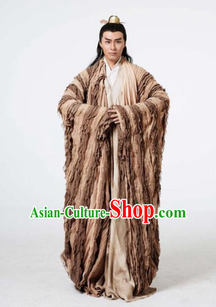 The Book of Songs Cai Wei Traditional Chinese Ancient Nobility Childe Stage Performance Costumes and Headwear for Men