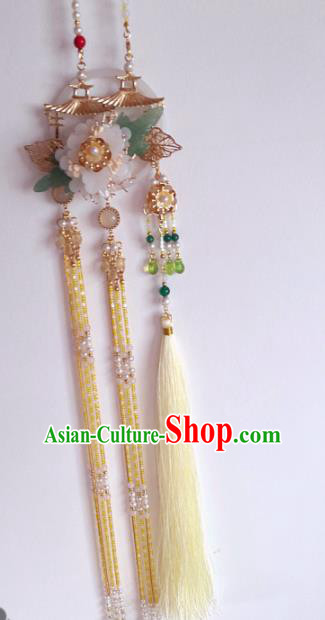 Traditional Chinese Classical Brooch Pendant Hanfu Palace Tassel Breastpin Accessories for Women