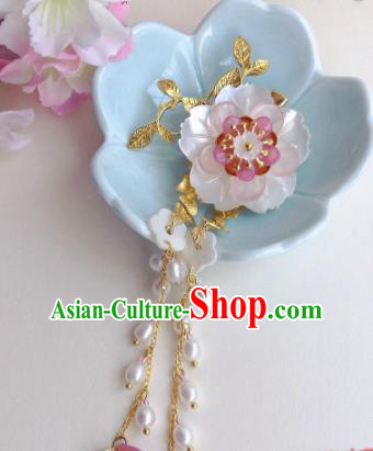 Traditional Chinese Classical Pearls Tassel Hair Claw Hairpins Ancient Hanfu Hair Accessories for Women