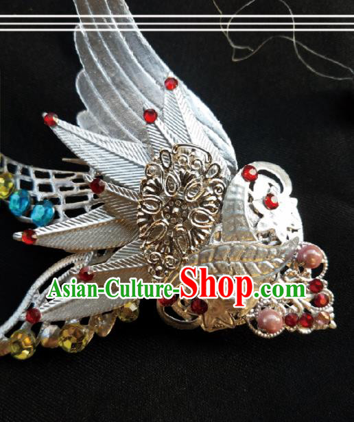 Traditional Chinese Cosplay Swordsman Wing Hair Claw Hairpins Ancient Hanfu Hair Accessories for Women