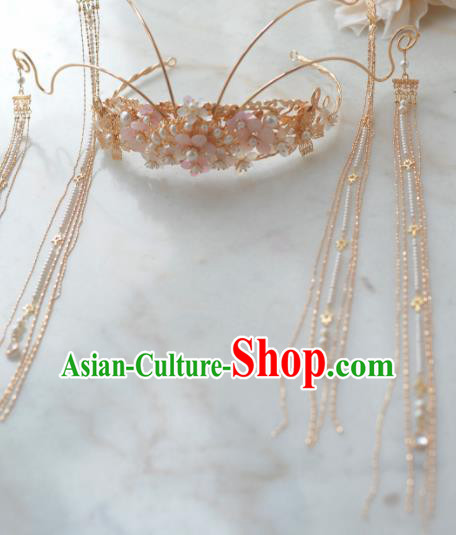 Traditional Chinese Tang Dynasty Wedding Phoenix Coronet Hairpins Ancient Princess Hanfu Hair Accessories for Women
