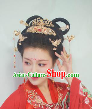 Traditional Chinese Classical Tang Dynasty Hair Crown Hairpins Ancient Princess Hanfu Hair Accessories for Women