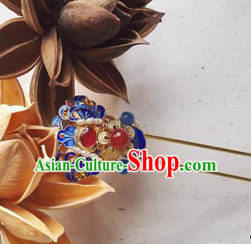 Traditional Chinese Classical Cloisonne Pearls Hairpins Ancient Princess Hanfu Hair Accessories for Women