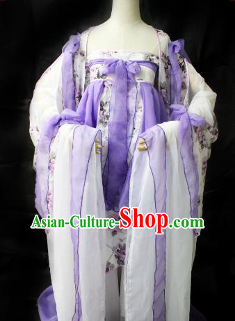 Chinese Cosplay Imperial Consort White Short Dress Ancient Female Swordsman Knight Costume for Women