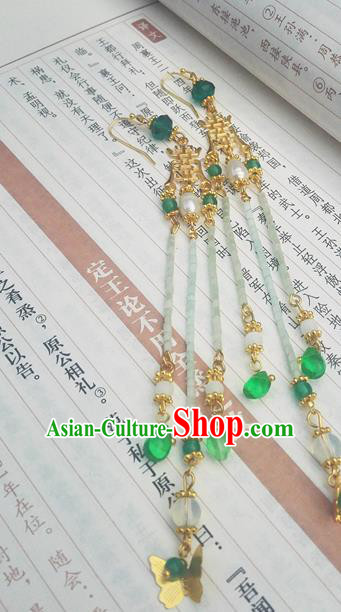 Traditional Chinese Hanfu Palace Earrings Classical Ear Accessories for Women