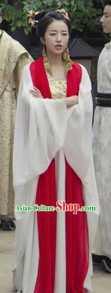 Ancient Chinese Song Dynasty Palace Lady Zhao Jian Hanfu Dress Drama Young Blood Princess Costumes for Women