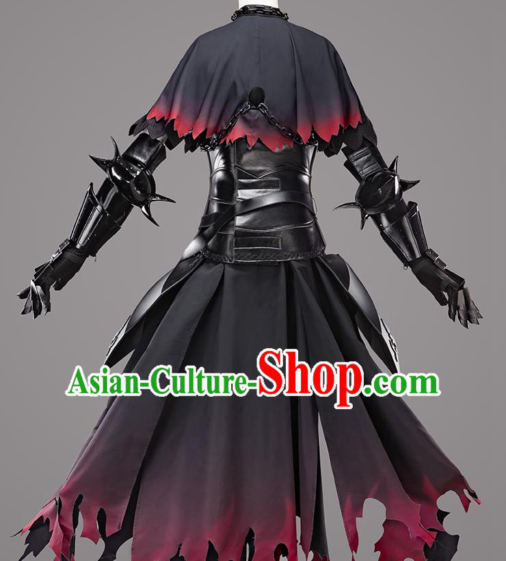 Traditional Chinese Cosplay Swordswoman Queen Black Dress Ancient Heroine Costume for Women