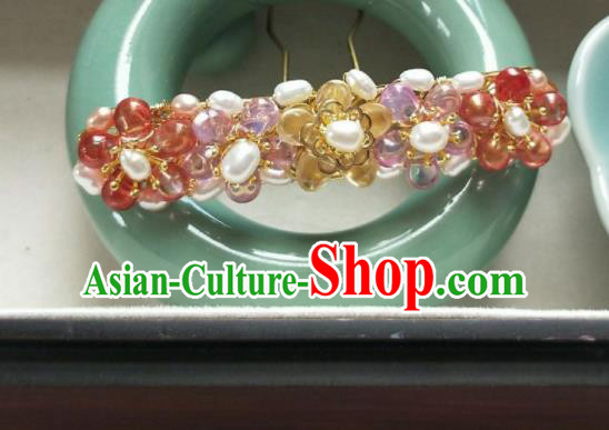 Traditional Chinese Hanfu Palace Pearls Hair Clip Hairpins Ancient Princess Hair Accessories for Women