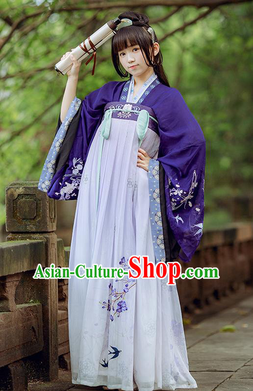 Traditional Chinese Cosplay Princess Purple Dress Ancient Court Lady Costume for Women