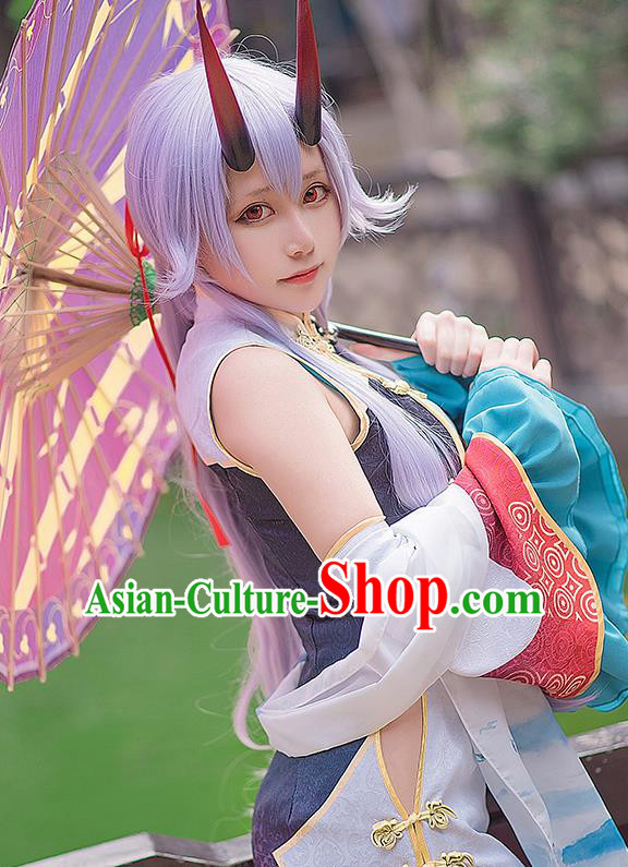 Traditional Chinese Cosplay Swordswoman Qipao Dress Ancient Heroine Costume for Women