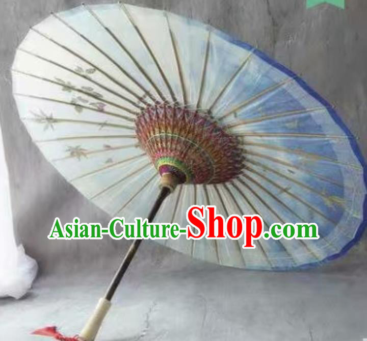 Chinese Handmade Bamboo Leaf Oil Paper Umbrella Traditional Umbrellas