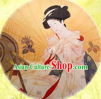 Japanese Handmade Printing Spinning Oil Paper Umbrella Traditional Dance Umbrellas