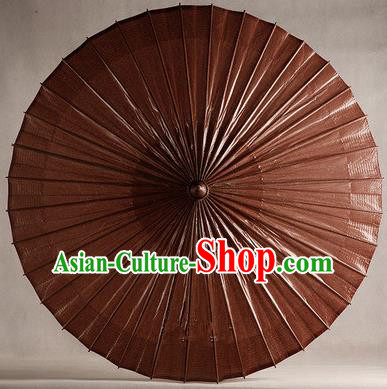 Chinese Handmade Brown Oil Paper Umbrella Traditional Umbrellas