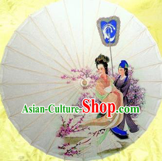 Chinese Handmade Printing Magnificent Concubine Oil Paper Umbrella Traditional Decoration Umbrellas