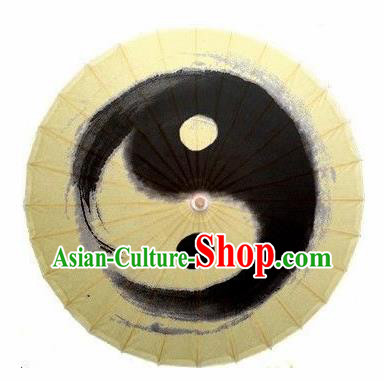 Chinese Handmade Printing Eight Diagrams Oil Paper Umbrella Traditional Decoration Umbrellas