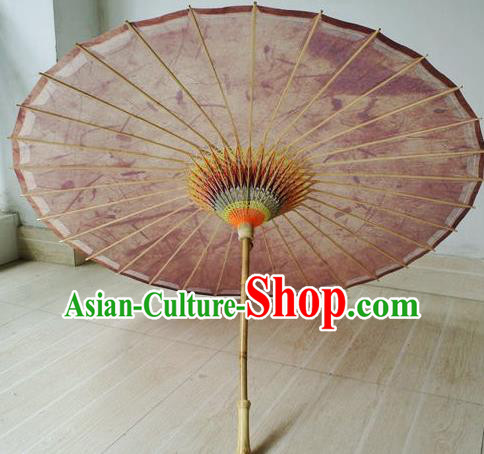 Chinese Classical Dance Handmade Brown Paper Umbrella Traditional Decoration Umbrellas